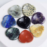 8 Different Materials Worry Stone Heart