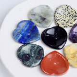 8 Different Materials Worry Stone Heart